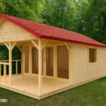 Garden shed Stockholm 3x3.6m + terrace 2.4x3m