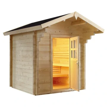 Outdoor log sauna 2.3 x 3.3 m