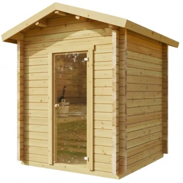 Outdoor log sauna 2.6 x 2.6 m