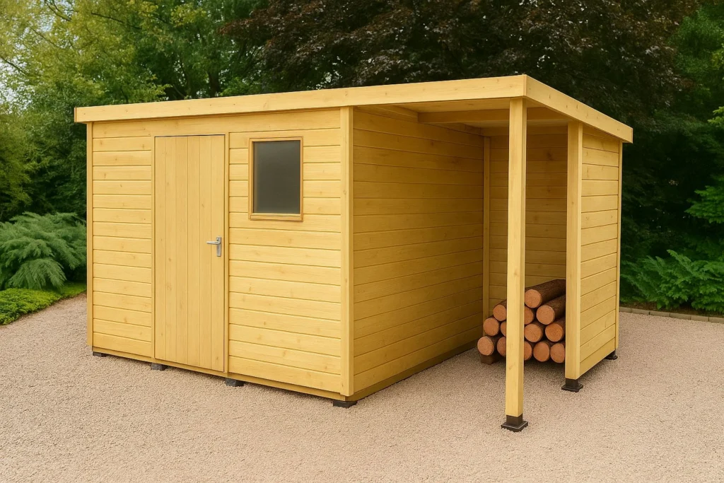 Wooden garden shed Toka 3 x 3m + 1 x 3m