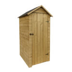 Wooden outhouse with seating 1x1m
