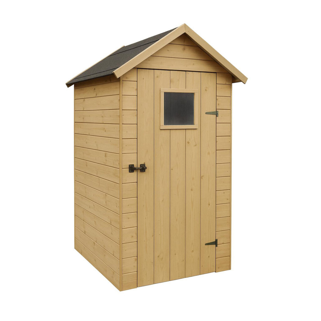 Wooden outhouse with seating 1.2 x 1.2 m