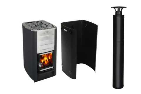 Sauna heater set Havria M3 with chimney and protective shield