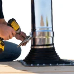 Installation of the heater, chimney and floor chimney