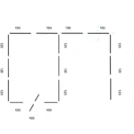 Horse stable 3 × 3.6 m with a covered shelter 2 × 3.6 m