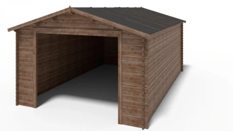 Log garage 5.4 x 4.4 m