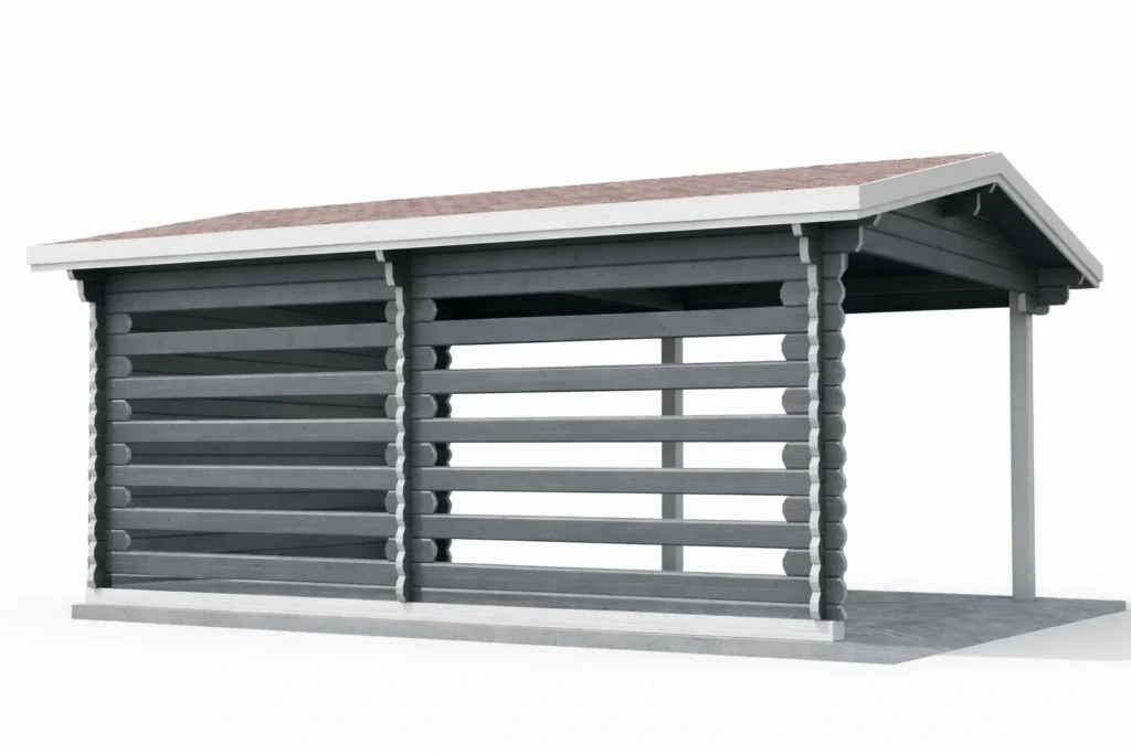 Roubený přístřešek 5,4 x 3,4m