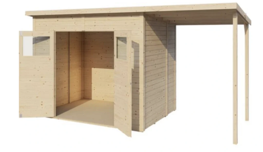 Garden shed Olbia 3x3m with terrace 2mx3m